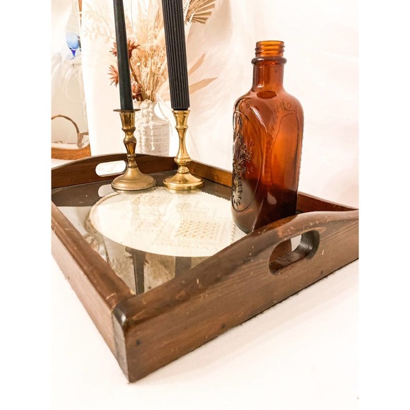 Vintage wooden boho bed tray - Picture 4 of 7